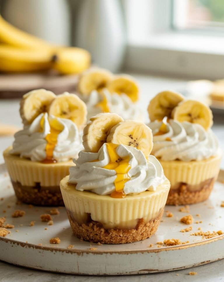 No-Bake Mini Banana Cream Pies